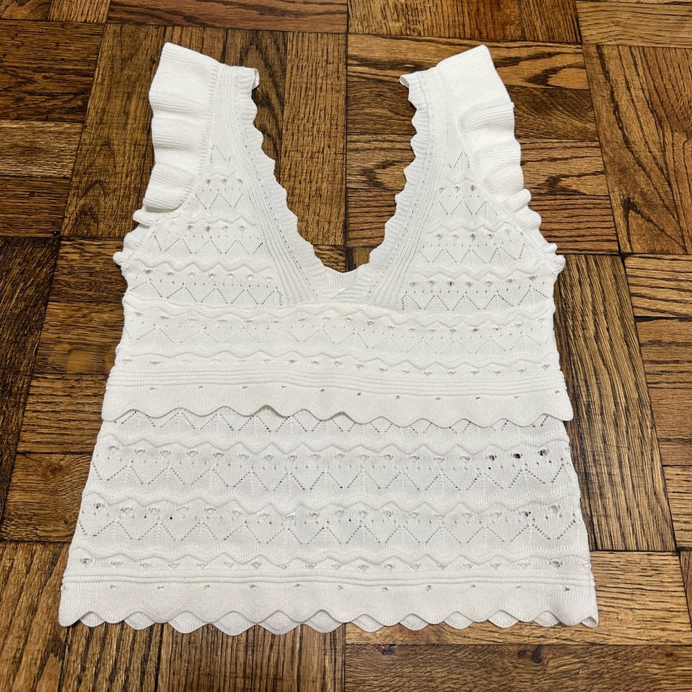 Line & Dot, Whit knit tank, XS